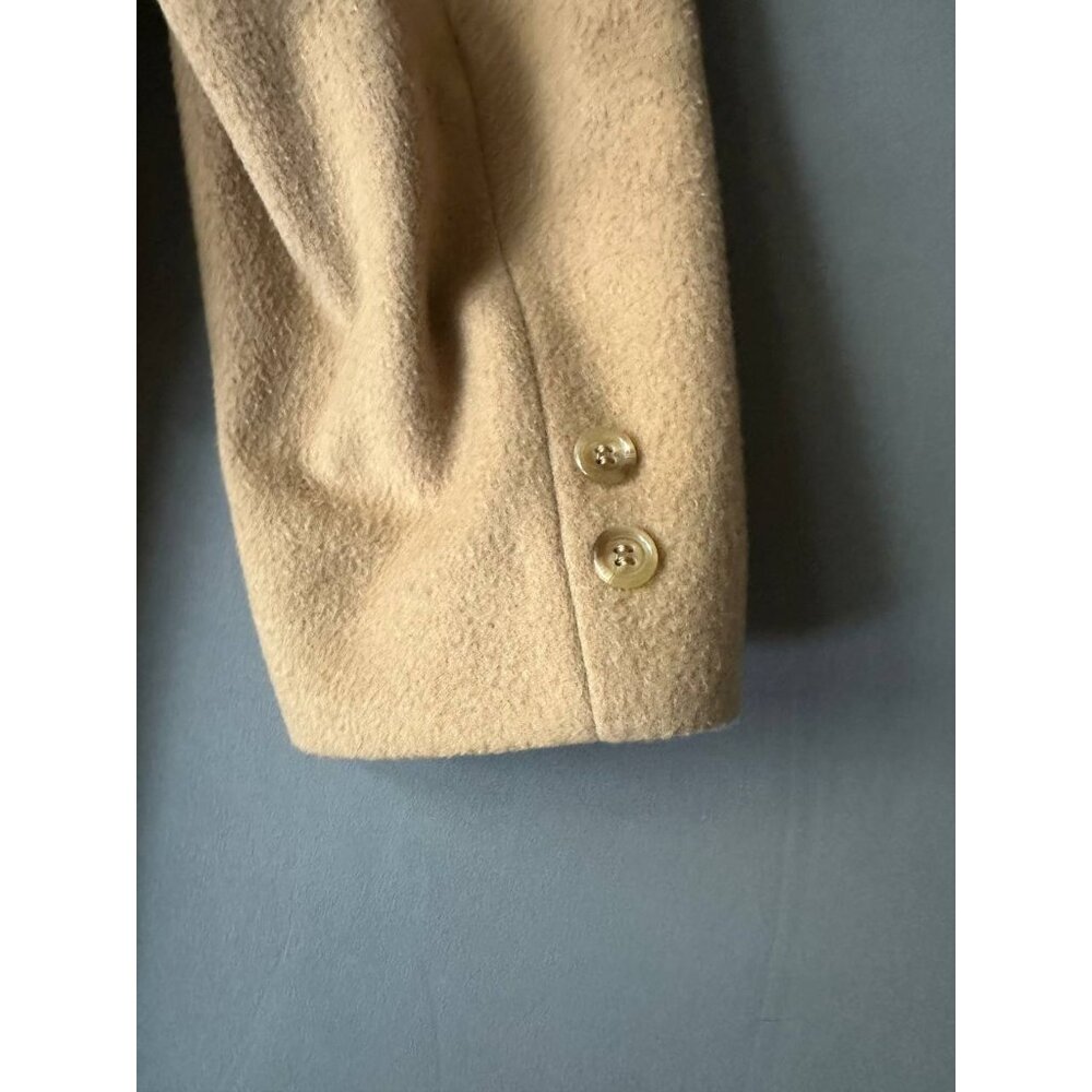 Jos. A. Bank Top Coat Wool Camel Tan Tailored Fit Made in USA executive collect - Picture 14 of 16